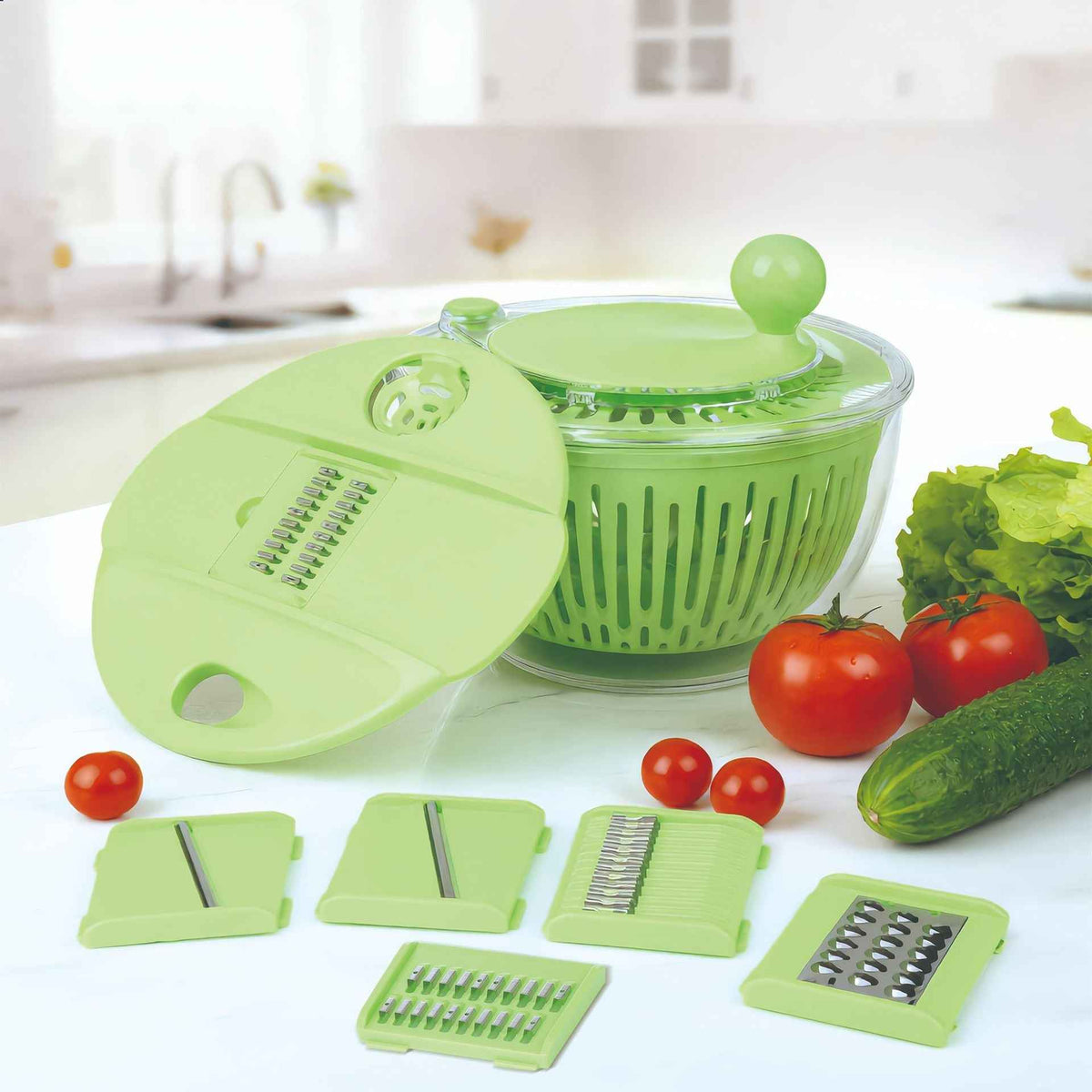 Cross-border Drain Basket For Fruit Salad Manual High-Speed Centrifugal Spin Dryer
