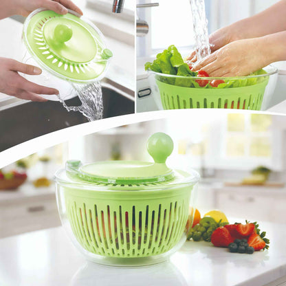 Cross-border Drain Basket For Fruit Salad Manual High-Speed Centrifugal Spin Dryer