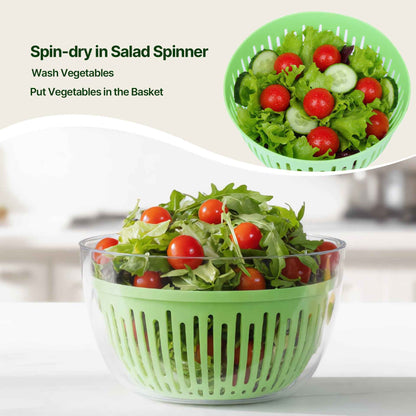 Cross-border Drain Basket For Fruit Salad Manual High-Speed Centrifugal Spin Dryer