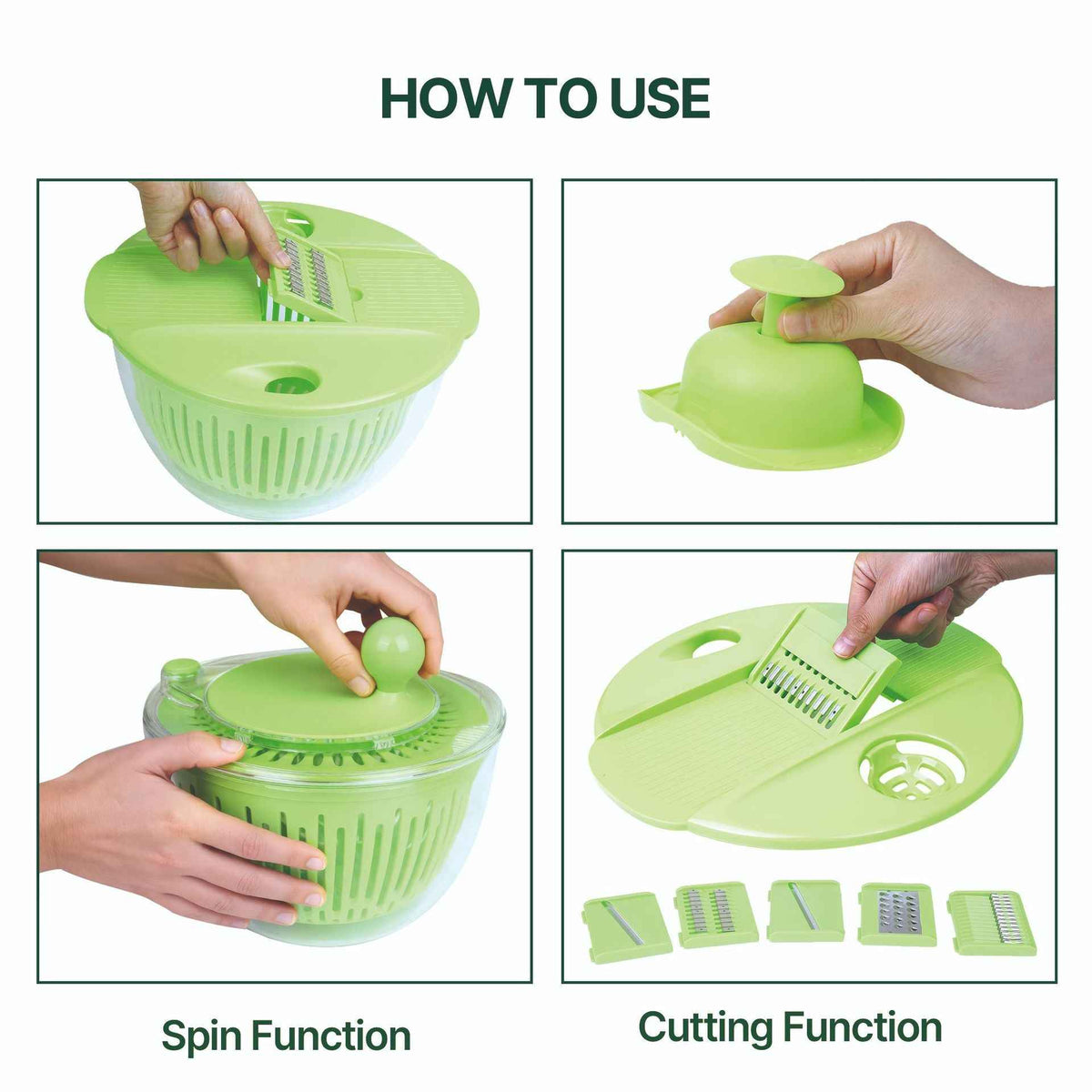 Cross-border Drain Basket For Fruit Salad Manual High-Speed Centrifugal Spin Dryer
