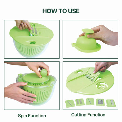 Cross-border Drain Basket For Fruit Salad Manual High-Speed Centrifugal Spin Dryer